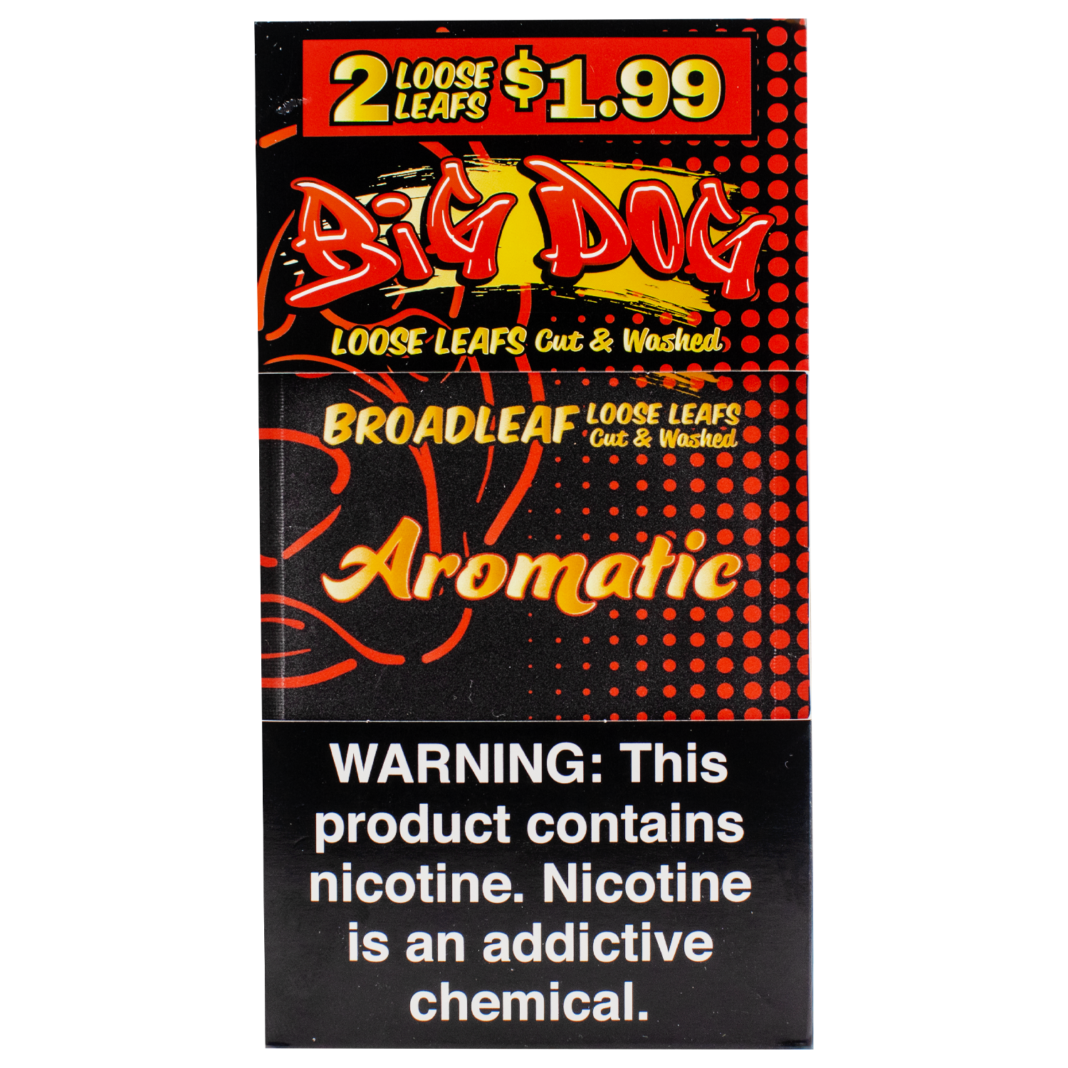 Sweet Aromatic – Big Dog 2X Leaf Wrap | Natural Pre-Cut Tobacco Leaves