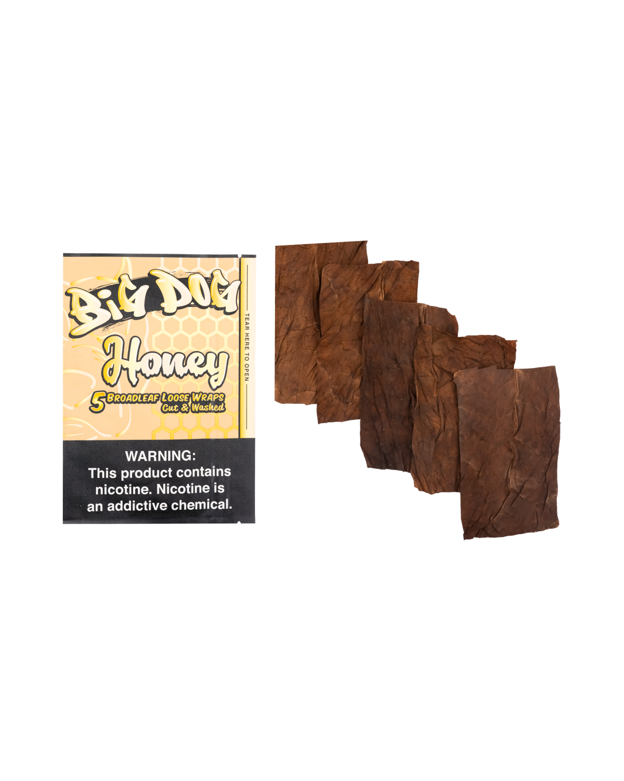 Honey – 5X Pre-Cut Loose Leaf Wraps