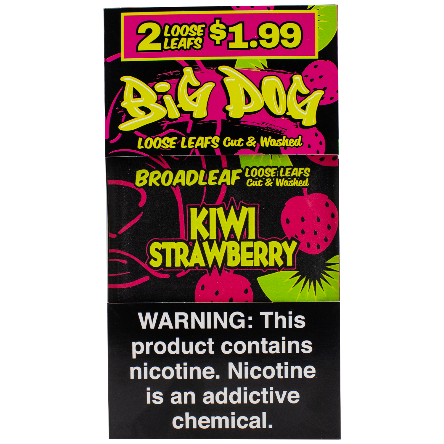 Kiwi Strawberry Big Dog 2X Pre Cut Loose Leaf