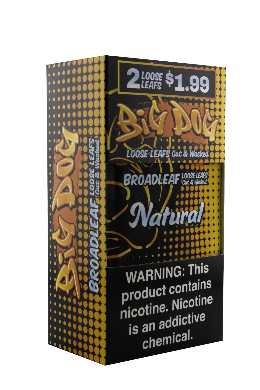 Natural – Big Dog 2X Leaf Wrap | Natural Pre-Cut Tobacco Leaves