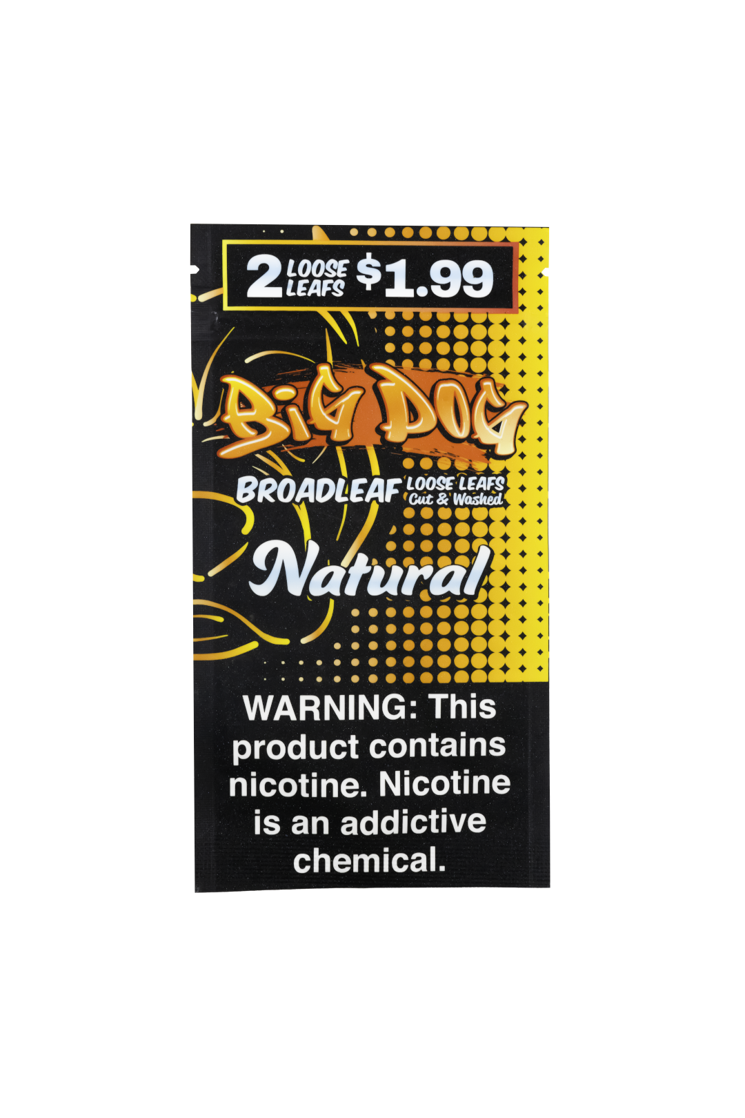 Natural – Big Dog 2X Leaf Wrap | Natural Pre-Cut Tobacco Leaves