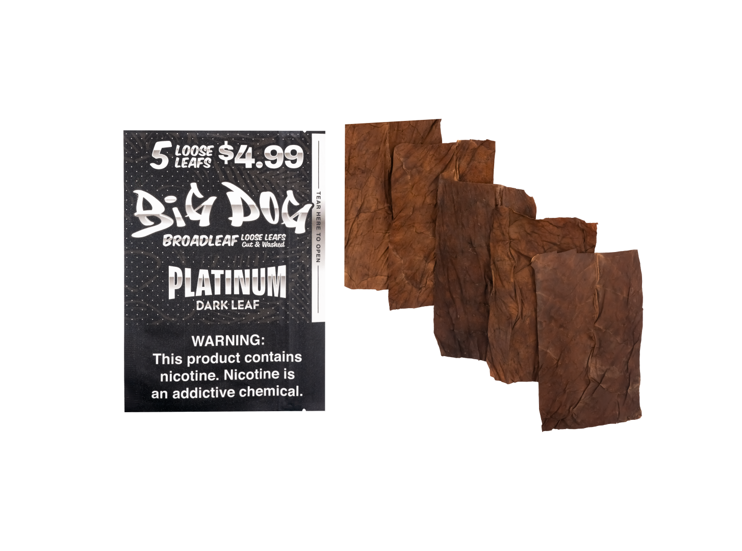 Platinum – 5X Pre-Cut Loose Leaf Wraps